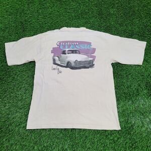 Vintage 1998 Classic Car Shirt Large 21x28 Ivory USA